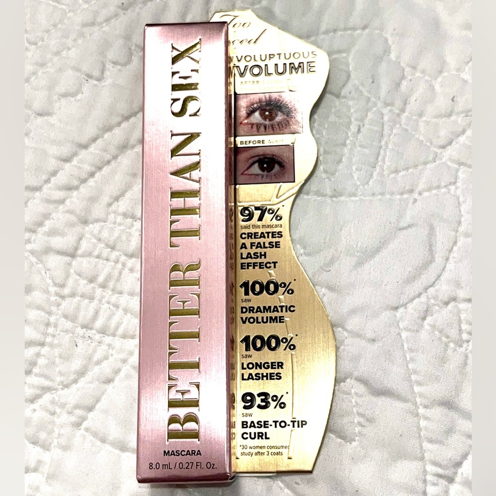 NIB Too Faced Better Than Sx Volumizing & Lengthening Mascara Full Size